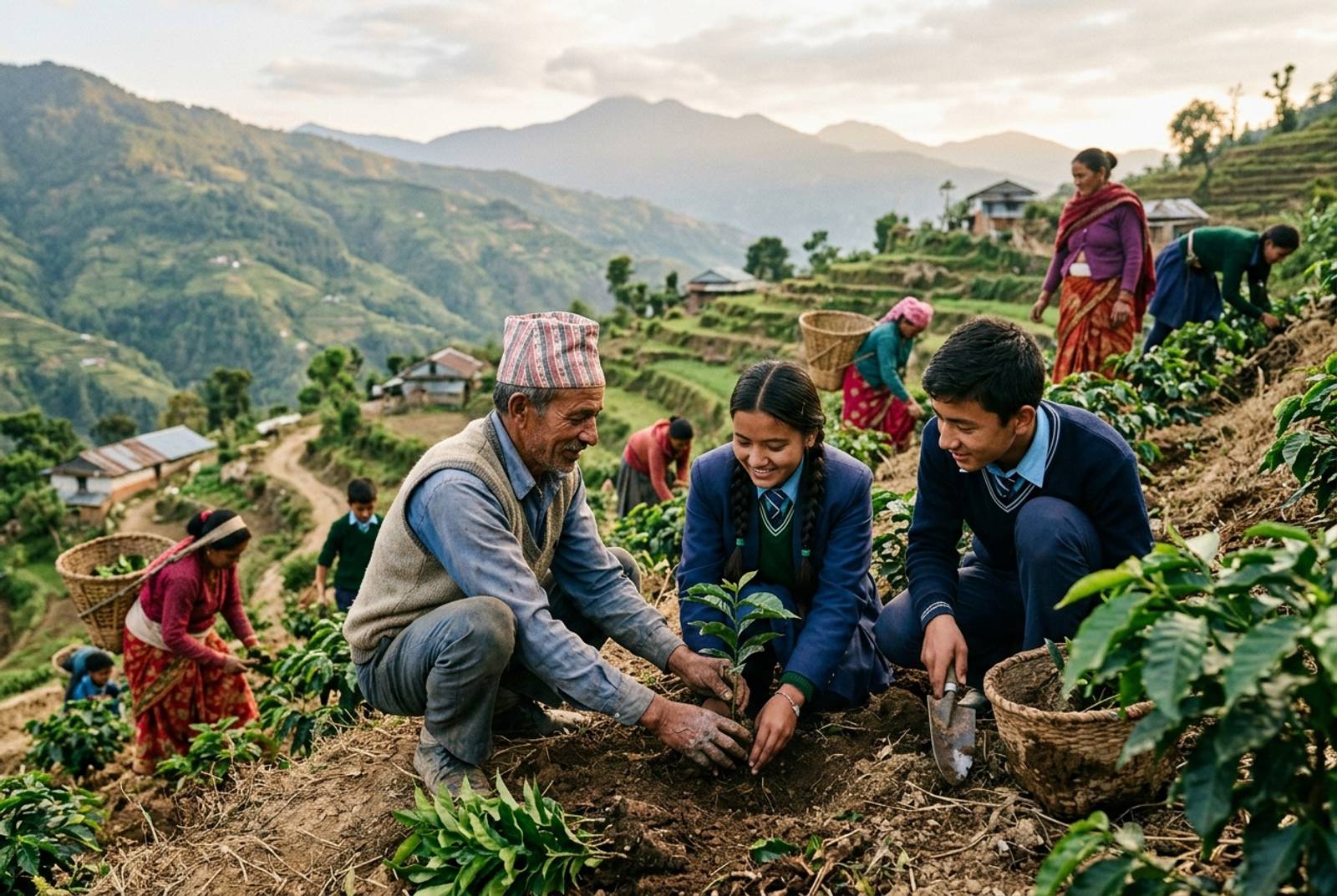 Rural Nepali agricultural scene